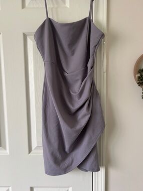 Windsor Light purple Spaghetti Strap Ruched Mini Dress